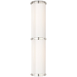 EU-RL2534 Visual Comfort Bleeker двухламповый настенный светильник для ванной с матовыми цилиндрическими плафонами