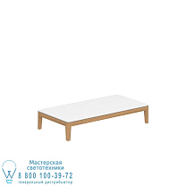 СТОЛ CALYPSO LOUNGE ИЗ ТИКА 144X72 СМ КЕРАМИЧЕСКИЙ БЕЛЫЙ Royal Botania
