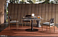 Bellagio outdoor Круглый каменный садовый стол Minotti