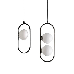 Pea G9 pendant lamp Massmi подвесной светильник с овальными рамками и шаровыми источниками света
