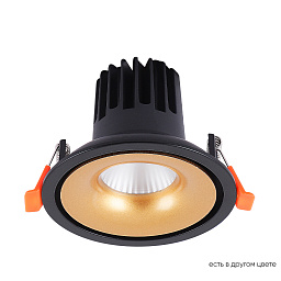 CLT 005C98 BL-GO 4000K Crystal Lux Caviq встраиваемый потолочный светильник с золотистым отражателем и черным корпусом