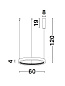 9865160 PRESTON Novaluce светильник LED 37W 230V 2264Lm 3000K IP20