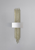 White Gold shown with 14 Caged Semi Cylinder in Natural Linen with Cream Card lining