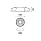 QS76 Blade R downlight iGuzzini MInimal Ø 80 - Wide Flood beam - LED