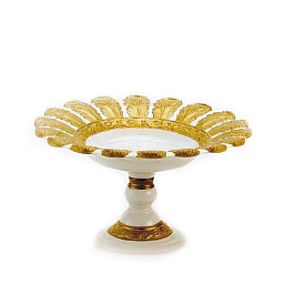 Queen elizabeth white & gold footed cake stand подставка для торта, Villari