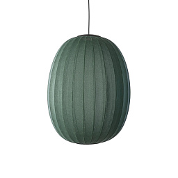 KWH65 TG LED Knit-Wit Made By Hand Подвесной светильник с овальным абажуром зелёного цвета с LED