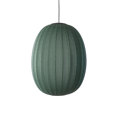 KWH65 TG LED Knit-Wit Made By Hand Подвесной светильник с овальным абажуром зелёного цвета с LED