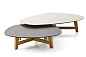 PHOENIX Овальный журнальный столик Laminam или Alpi с деревянной основой Moroso PID438182
