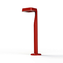 Square N° 2; Satin-finish polycarbonate Built-in LED 4000°K neutral white 35W; Tomato red