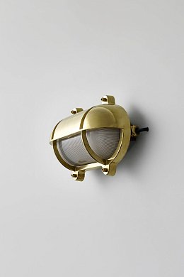 Уличный настенно-потолочный светильник Original BTC Oval Brass Bulkhead 7435