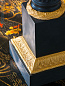 TM0017.BG Matignon Vaughan настольная лампа-колонна с позолоченной бронзой и текстильным абажуром — фото 1
