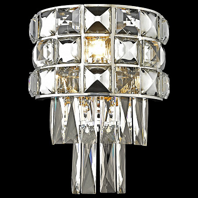 накладной потолочный светильник с геометрическими хрустальными вставками