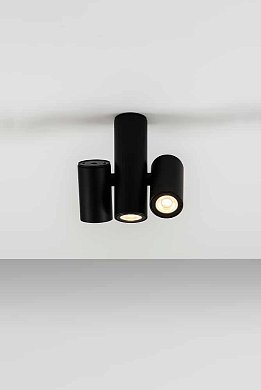 Потолочный спот Kronn 206×3 Milan Iluminacion, хром, черное основание