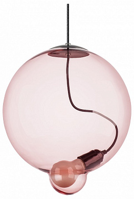 подвесной светильник с розовым плафоном