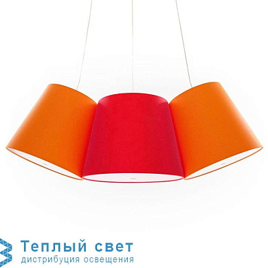 CLUSTER подвесной светильник frauMaier Cluster 3 shades Orange/Rouge/Orange