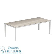 СТОЛ TABOELA 240X100CM БЕЛЫЙ + КЕРАМИЧЕСКАЯ СТОЛЕШНИЦА СЕРО-СЕРЫЙ Royal Botania