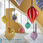 BALLOON подвесной светильник Magic Circus Suspension Balloon Canne laiton bleu