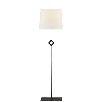 Cranston Buffet Lamp состаренное железо с льняным абажуром