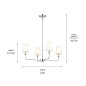 Pallas 25" 4 Light Chandelier Polished Nickel люстра 52520PN Kichler — фото 11