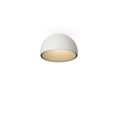 потолочный светильник белого цвета с гладким корпусом