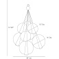 DK89903 Caviar Adjustable Large Cluster Arteriors люстра — фото 3
