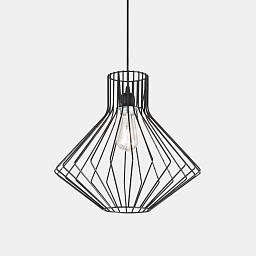 167497 Ideal lux Ampolla подвесной светильник цилиндрической формы с черным корпусом