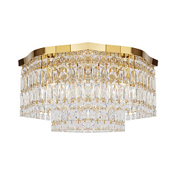 DIA005CL-06G Maytoni Dune потолочный светильник с многоярусными хрустальными элементами в золотом цвете
