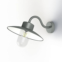 Belcour N° 1; Clear glass E27 60W; Metal grey