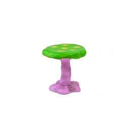 SE18622 Seletti Furniture кресло в форме гриба с зелёным сиденьем и фиолетовой опорой