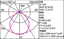Isola Ø597mm - Tunable White - Microprismatic - DALI 29.9W 2418lm - Tunable white - CRI 90 - DALI-2