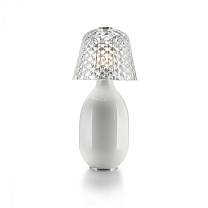 Candy light baby - lampe de table/Cristal et céramique blanche
