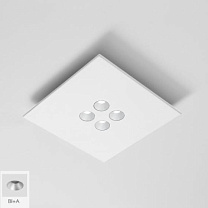 CONFORT PLAFONIERA 18W QUADRATA 3000K  BIANCO- ALLUMINIO SAT