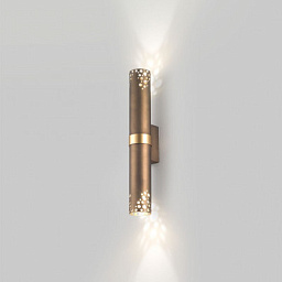 04406BZDHXXXX Elesi luce Gaia AP M LED настенный светильник с двумя плафонами бронза