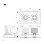 057761 Arlight Светильник MS-VORTEX-BUILT-S170x90-2x12W Warm3000 (WH-WH, 40 deg, 230V) — фото 1