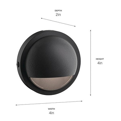 уличный настенный светильник черный полусферический