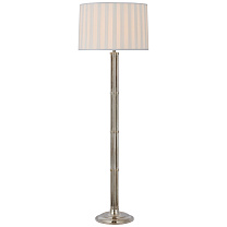 Downing Large Floor Lamp серебро Батлер с шелковым плиссированным абажуром Box Pleat