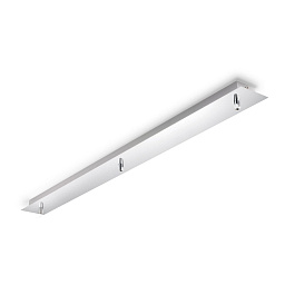 122861 Ideal lux Ceiling canopy линейный потолочный крепеж хромированный на три подвеса