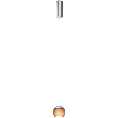 подвесной светильник с янтарным шаром в вертикальной композиции