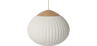 подвесной светильник с ребристым плафоном диаметром 41 см