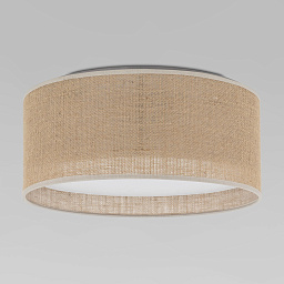 a068751 TK Lighting Juta потолочный светильник с цилиндрическим текстильным абажуром