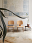 20119516 Occasional Vitra Квадратный прикроватный столик из ореха с чёрным основанием — фото 1
