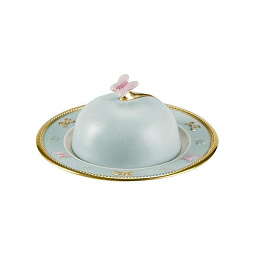 0006728-556 Villari Butterfly тарелка для масла с крышкой