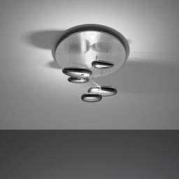 Mercury Mini PL LED Artemide Mercury потолочный светильник с хромированным основанием и подвесными дисками