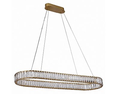 Подвесной светильник Newport Crystal 8242N/90 oval brass