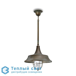 3334 Moretti Luce Atelier уличный подвесной потолочный светильник с металлическим абажуром и защитной решеткой