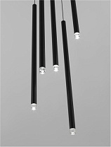 Black Aluminum LED 27 Watt 220-240 Volt 1301Lm 3000K IP20 D: 35.5 H: 150 cm