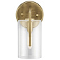 Nye 9.75" 1 Light Wall Sconce with Clear Glass Brushed Natural Brass настенный светильник 52316BNB Kichler — фото 1