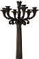 109232 Candle Holder Jefferson gunmetal bronze подсвечник Eichholtz