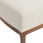 Оттоманка Arteriors Laurette, белый муслин и тёмный орех — фото 6