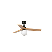 KLIM S Black/pine fan Wall Control E27
